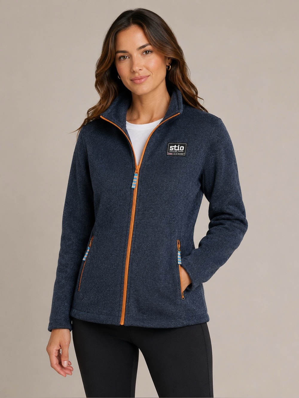 Stio Streetwater Navy Fleece Zip Jacket Womens L